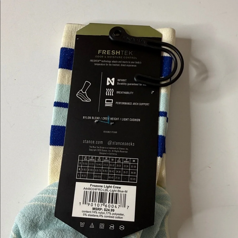 Stance X Pixar Performance The Incredibles Frozone Socks Medium